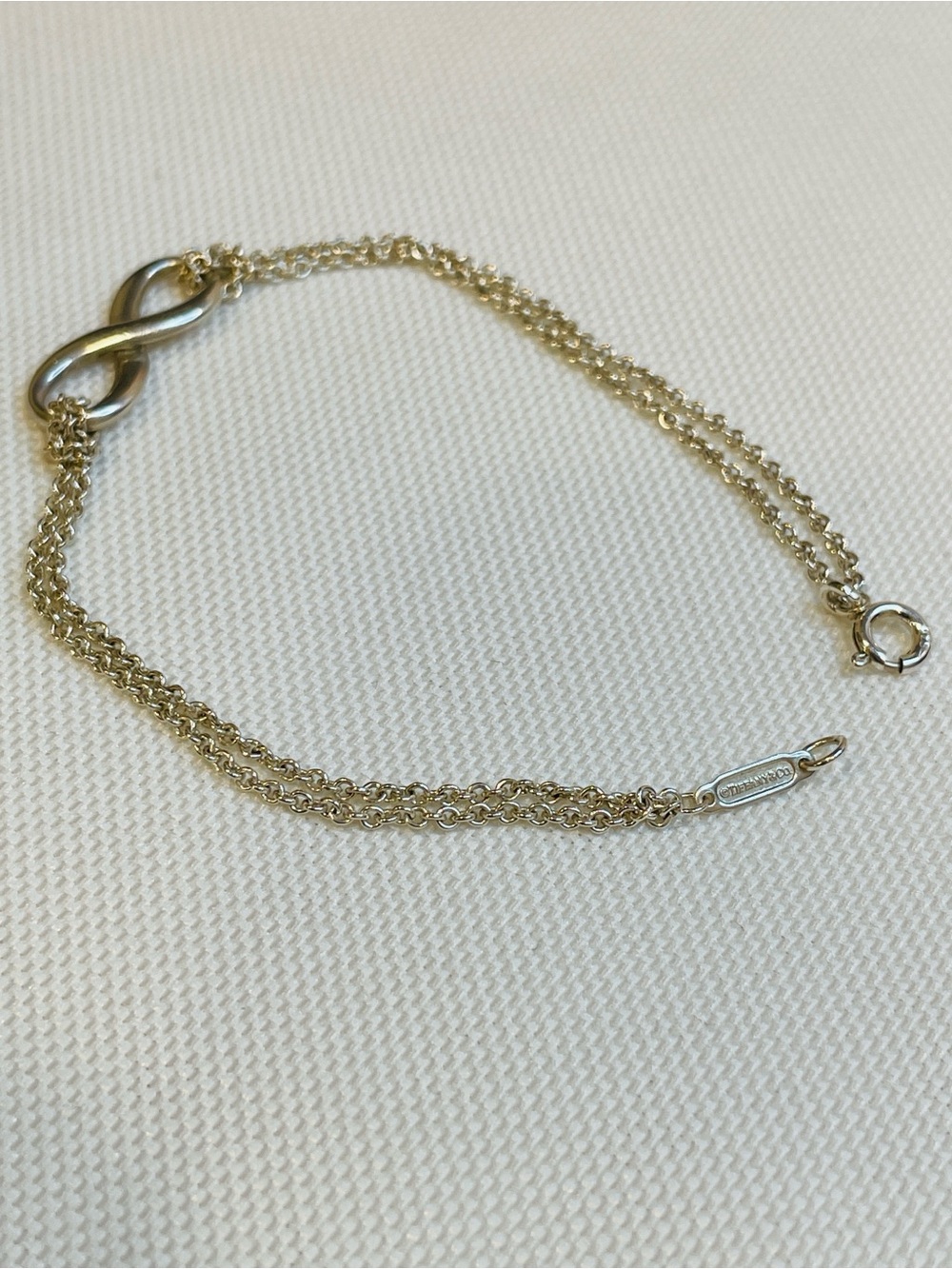 TIFFANY & Co. Infinity Double Strand Bracelet Sterling Silver - Picture 3 of 7